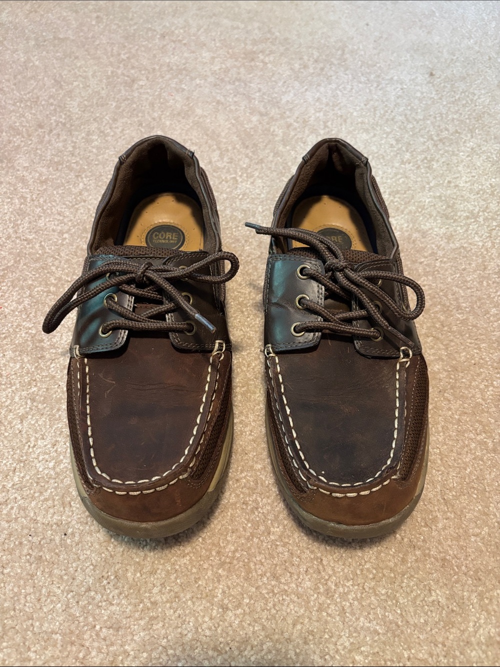 Croft & Barrow Brown Leather Casual Boat Shoes Men’s Size 10 1/2 Medium